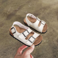 Summer New Kids Beach Sandals for Boys Cork Sandals Non-slip Soft Leather Sport Sandal Outdoor Fashion Childrens cork Slippers