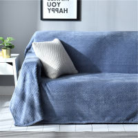 Winter Soft Flannel Sofa Towel Nordic Solid Color Coral Fleece Blanket Warm Sofa Covers For Living Room Pet Furniture Protector