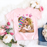 New Hot Sale Baby Girls Tshirt Lovely Like Nastya Girls T-Shirt Cartoon Print ChildrenS T Shirt Summer Girls Pink Shirt