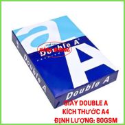 05 Ream Giấy A4 Double A, định lượng 80 gsm, Số lượng 500 Tờ, giấy thùng