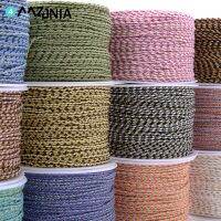 2mm Four-Strand Three-Color Braided Cotton Woven Rope Twist Jewelry line DIY Hand Rope Lanyard Necklace Hanging Cord 10M DIY accessories and others