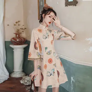 Chinese collar ladies outlet dress