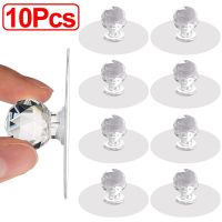 ◐▩❈ 10Pcs Transparent Cabinet Drawer Handle Punch-free Cupboard Drawer Knobs Furniture Bathroom Dresser Window Door Push Pull Handle