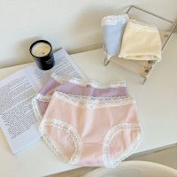 【cw】 girls underwear 5pc/bag new lovely middle waist briefs young girl panties lace solid teenagers Intimates M L students