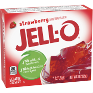 BỘT RAU CÂU - GELATIN VỊ DÂU TÂY Jell-O Strawberry Gelatin Mix, 85g 3 oz