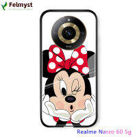 เคสลายโดนัลด์แอร์จูบสำหรับ Realme 11 5G Realme Narzo 60 5G สุดหรู5G สำหรับเด็กผู้หญิงมิกกี้เมาส์โดนัลด์รูปเป็ดโดนัลด์เคสฝาหลังกระจกนิรภัยมันวาว