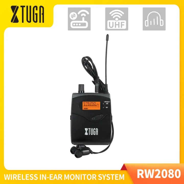 XTUGA RW2080 Wireless In Ear Monitor System Extra Individual Bodypack