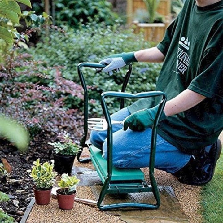 rbs-เก้าอี้ลุยสวน-เก้าอี้ทำสวน-รับน้ำหนักได้-150-kg-ปรับนั่งได้-2-แบบ-พร้อมกระเป๋าใส่อุปกรณ์-ทำสวน-ช่วยอำนวย-ความสะดวก