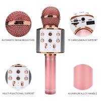 《Miss you electronic》 Originalkaraoke Microphone Bluetoothbass Karaoke Home Music Player Singing Microfono Mic Microphone For SingMicrophone Accessories