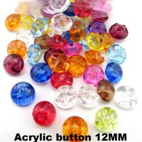 50PCS  Mixed Acrylic Rhinestone Ball Buttons 12MM Coat Boots Sewing Clothes Accessory  Sweater Pearl Button  A-001T Haberdashery