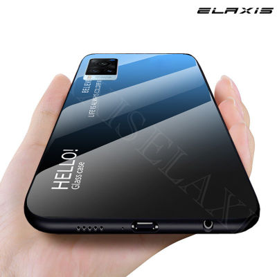 ELAXIS สำหรับ VIVO X60 5G Gradient สีปกหลังโทรศัพท์มือถือกรณีแฟชั่นกันกระแทกเสริมกรณีป้องกัน