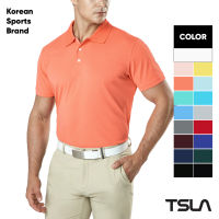 [TSLA] Mens Short Sleeve Polo Shirts, Regular fit Quick Dry Golf Shirts, Sports Performance Dri Flex Tech Solid Top Shirts I Men I Top I โปโล [TM-MTK10]