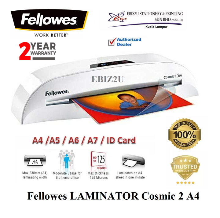 Fellowes LAMINATOR Cosmic 2 A4 office supply, stationery supply