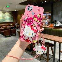 Hello Kitty เคสมือถือลายแมวสำหรับ Infinix Smart 5 Pro Infinix 10i ร้อน9 10 Play 10T 10S Note 10 Pro X657b X657การ์ตูนน่ารักเมโลดี้ KT ที่ใส่ปลอกซิลิโคนนิ่มป้องกันการหล่นสำหรับแมวเชือกยาวสำหรับผู้หญิงหญิงสาว infinix Smart5pro