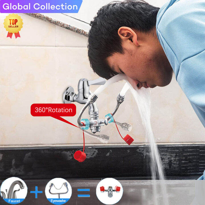 Faucet Mounted Eyewash Station Reliable First AID Emergency Eye Wash