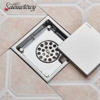 Square Floor Drain Invisible Bathroom Deodorant Large Flow Drainer Shower Drain Nickel/Black/Golden/Chrome Tile Insert Drain  by Hs2023