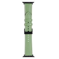 SmartPhonemall Litchi Texture Leather Watch Band For Apple Watch Ultra 49mm / Series 8&amp;7 45mm / SE 2&amp;6&amp;SE&amp;5&amp;4 44mm / 3&amp;2&amp;1 42mm(Avocado Green)