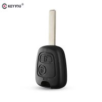 Keyyou 2ปุ่มที่เก็บกุญแจรถรีโมทใบมีดที่ไม่ได้เจียระไนสำหรับ Citroen C1 C2 C3 / Pluriel C4 C5ที่ครอบปิกัสโซ C8