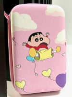 SHIN CHAN กล่องเก็บสายชาร์จ  กล่องใส่ Pwb, HDD , หูฟัง เอนกประสงค์, Size XL ลาย  ชินจัง ชมพู  Shin chan   งานดี evaกันกระแทก ขนาด16x10x3.5cm งานสวยงาม NPNN SHOP