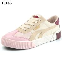 IELGY ขนาดใหญ่ข้อต่ำส้นแบนการจับคู่สี Casual Lace-Up รองเท้าเดี่ยวรองเท้าสตรีรองเท้าส้นเตี้ยนิ้วเท้าทรงกลม All-Match