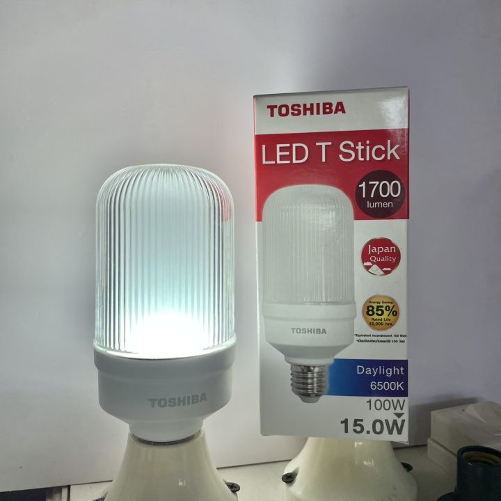 toshiba-หลอดไฟ-หลอดไฟ-led-ไฟ-led-t-stick-hi-power-15w-แสงสีขาว-หลอดแอลอีดี-ขั้วe27-หลอดไฟแอลอีดี-หลอดไฟ-หลอดled-ไฟสว่าง-1700ลูเมน