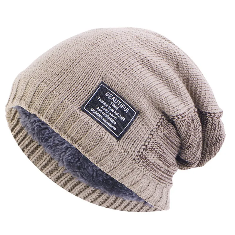 Fashion Men's Beanie Hat Winter Hports Outdoor Korean Hedging Wool