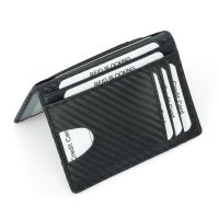 【CC】ﺴ✣  YUECIMIE Carbon Thin Credit Card Holder Wallets Pu Leather Driver License Cover Men Wallet