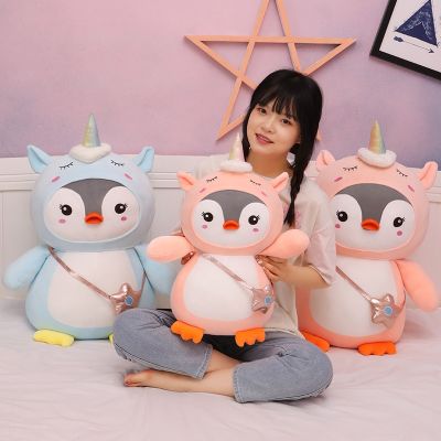 [COD] Manufacturers wholesale creative new penguin plush toy turned doll rag girl gift pillow