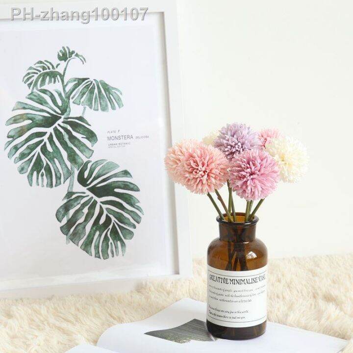 1pc-artificial-flower-bouquet-dandelion-single-head-thorn-ball-simulation-decoration-for-wedding-party-and-home-decor