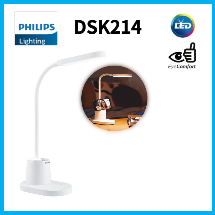 Philips DSK214 Bucket LED Desk Stand Study Office Reading Light