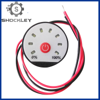 Shockley หน้าจอระดับไฟ LED ลิเธียม/ตะกั่วกรดแบตเตอรี่ตัวบอกความจุ4.2V 7.4V 12V 16.8V 22V 24V 24V 36V ตัวทดสอบมิเตอร์แบตเตอรี่ตัวบอกความจุ8-ชุดหลอดไฟ LED