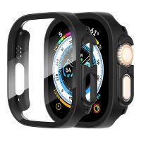 Glass case For Apple Watch Ultra 49mm smartwatch Bumper Tempered PC Screen Protector cover Accessories iwatch series Ultra 49 mm