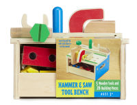 [32ชิ้น] รุ่น 9386 ชุดอุปกรณ์ก่อสร้างรุ่นโต๊ะมินิ Melissa &amp; Doug Wooden Construction Mini Tool Bench รีวิวดีใน USA อย่างดีผ่านมาตรฐาน ของเล่น มาลิซ่า 3 ขวบ