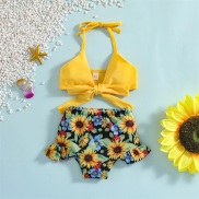 Forever CY Baby bộ Đồ Bơi Trẻ Em Bé Gái Áo Bikini Thắt Nơ + Quần Đùi Hoa