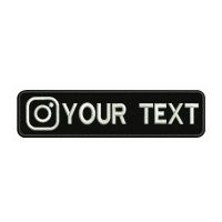 10x2.5cm Instagram Logo Embroidery Custom Name Patch Stripes Badge Iron On Or  Patches Adhesives Tape