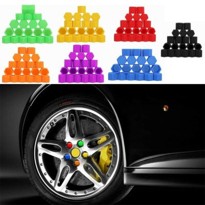 20pcs Silicone 21mm Car Wheel Nut Lug Dust Cover Cap Protector Hub Screw Rim Car Accessories Tire Nut Rust Protection Cover