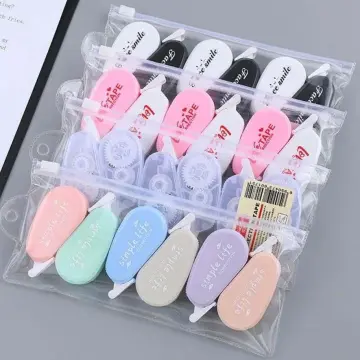 6Pcs correction tape white eraser correction pen wipe out tape ink  corrector tape Aesthetic out tape Cute correction roller tape roller liquid