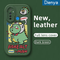 Dienya เคสไดโนเสาร์สำหรับ Realme 5 5i 5S 6i 6 6S 6 Pro Narzo ลายการ์ตูนน่ารัก Spoof ซูเปอร์แมนโทรศัพท์ดีไซน์ข้างใหม่ฝาครอบหนังดีไซน์ใหม่ Lensa Kontak กล้องบางป้องกันเคสกันกระแทก