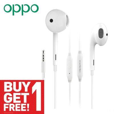 [Buy 1 Free 1 ]OPPO หูฟัง R11 OPPO หูฟังเอียร์บัด In-ear Headphones ใช้ได้กับ Find7 N1 F1S R9 R11 (สีขาว)