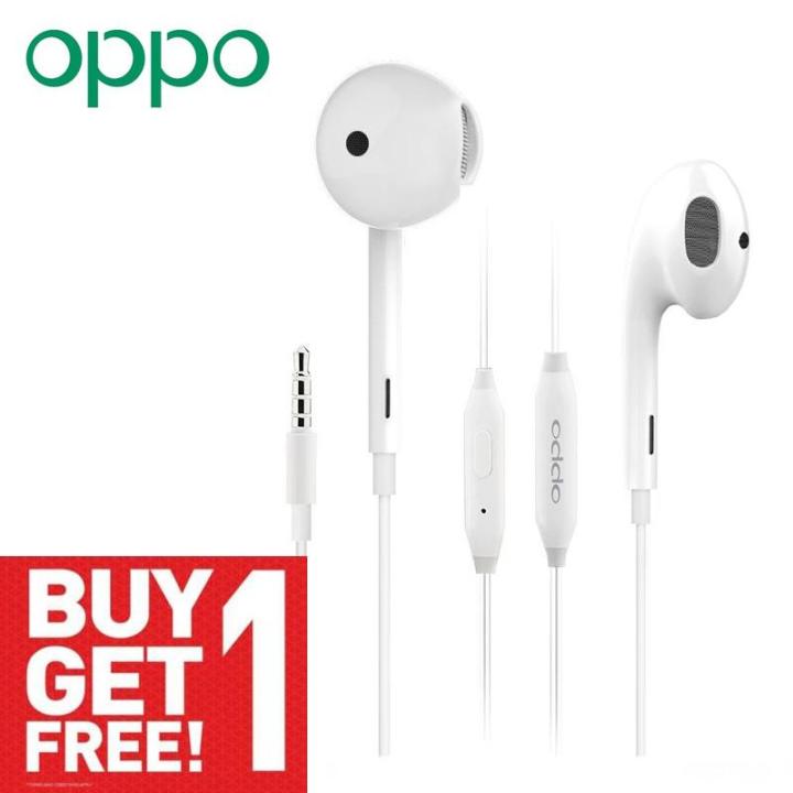 buy-1-free-1-oppo-หูฟัง-r11-oppo-หูฟังเอียร์บัด-in-ear-headphones-ใช้ได้กับ-find7-n1-f1s-r9-r11-สีขาว