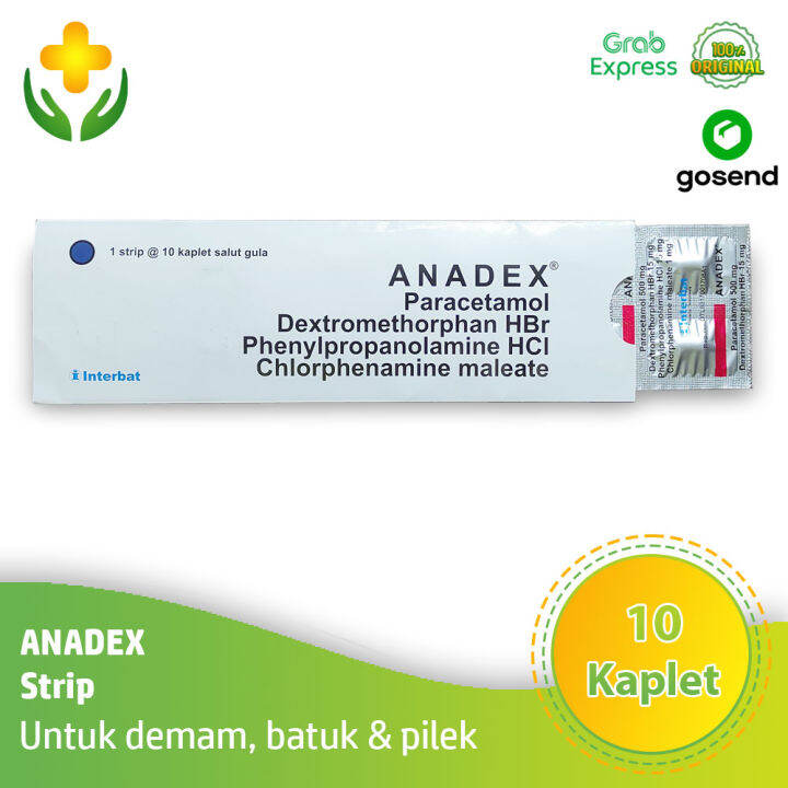 Anadex Strip 10 Tablet Obat Demam Batuk Pilek Gejala Flu | Lazada Indonesia