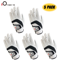 5 pcs Premium Cabretta Leather Golf Gloves Men Left Right Hand Rain Grip Wear Resistant Durable Flexible Comfortable