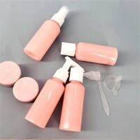 ‘；【。- Refillable Travel Bottles Set Package Cosmetics Bottles Plastic Pressing Spray Bottle Makeup Tools Kit For Travel Easy Carry