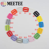 50pcs Meetee 15-38mm Color Plastic Slider Tri-Glide Adjustable Buckles for Webbing Luggage Shoes Clothes Straps Accessories