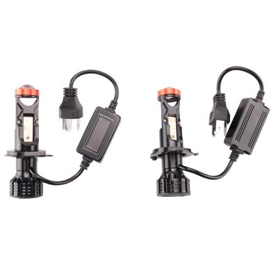 H4 LED Mini Projector 3D Lens 90W 25000LM Motorcycle Headlight Automobile Bulb Conversion Kit Hi/Lo Beam