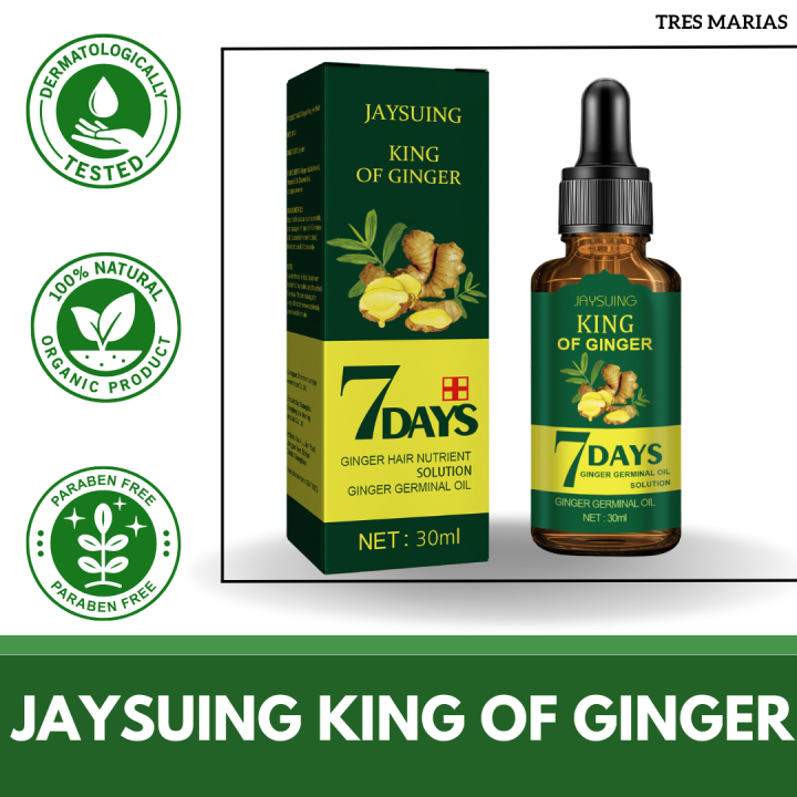 Jaysuing King of Ginger Hair Care Essential Oil 7 Day Improves Scalp