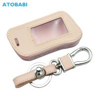 ❃ A93 Pink Leather Key Case For Starline A36 A39 A63 A96 A66 Two Way Car Alarm System Remote Controller LCD Transmitter Keychain