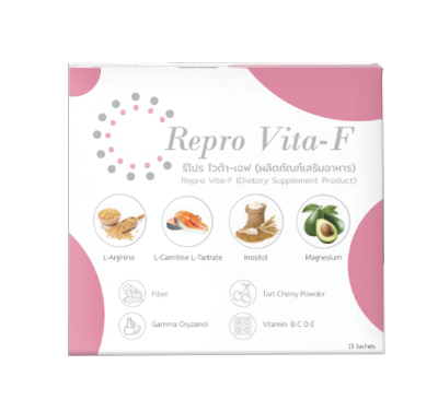 Repro Vita-F : Set A 1 กล่อง อาหารเสริมชงดื่มสำหรับผู้หญิง ฟรี! แก้วเชค วิตามินบำรุงไข่ เพิ่มคุณภาพและโอกาสการตั้งครรภ์ ส่วนผสมกว่า 22 ชนิด