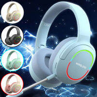 Gaming Bluetooth Headset,Stereo Surround Sound,Adjustable Music หูฟังแบบมีสายไร้สายสำหรับศัพท์ Mac แล็ปท็อป X PS5