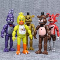 FSDFG ข้อต่อที่สามารถเคลื่อนย้ายได้ FNAF ฝันร้ายอะนิเมะกระต่าย Bonnie ต่อพ่วงรถของ Chica ห้าคืนที่หุ่นเฟร็ดดี้โมเดลตุ๊กตาแอคชั่นสะสม